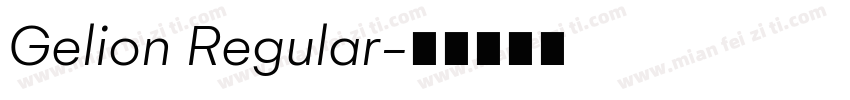 Gelion Regular字体转换
